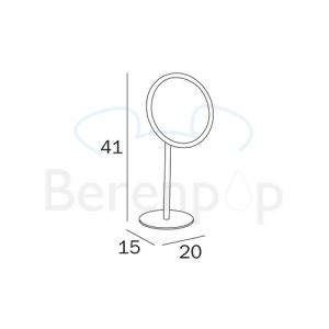 Inda Hotellerie AV058PCR Rasierspiegel stehend chrom