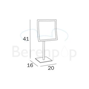 Inda Hotellerie AV058QCR Rasierspiegel stehend chrom