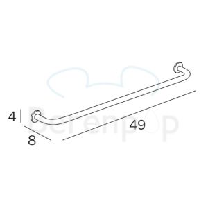 Inda Hotellerie - One AV190BCR towel holder 49cm chrome
