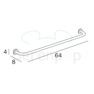 Inda Hotellerie - One AV190CCR towel holder 64cm chrome