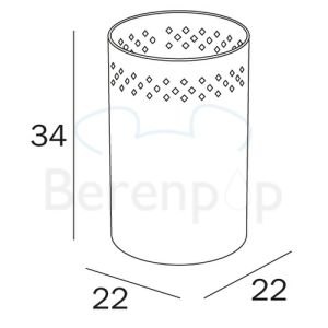 Inda Hotellerie AV4010AL Abfalleimer aus Edelstahl