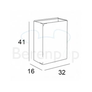 Inda Hotellerie AV401DAL Wandabfalleimer aus Edelstahl