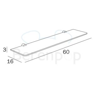 Inda Hotellerie AV408ACR01 planchet transparant glas/ chroom
