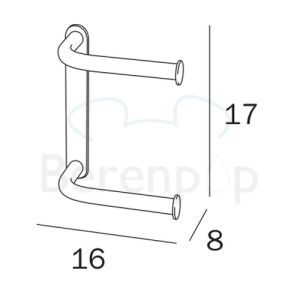 Inda Hotellerie AV425ACR doppelt Toilettenpapierhalter chrom
