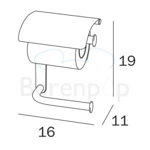 Inda Hotellerie AV425BCR doppelt Toilettenpapierhalter mit Deckel chrom