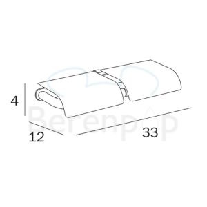 Inda Hotellerie - Ego AV426ECR doppelt Toilettenpapierhalter mit Deckel chrom