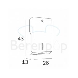 Inda Hotellerie AV4290AL Papierhandtuchspender Wand Edelstahl