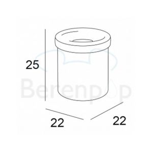 Inda Hotelware - Gealuna - Ego A13010AL Abfalleimer aus Edelstahl