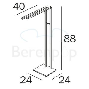 Inda Logic A33850CR handdoekhouder standaard chroom