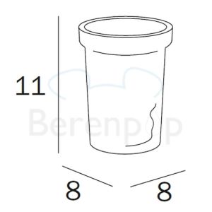 Inda Logic - Touch - H20 - Inox R46100 beker gesatineerd glas