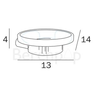 Inda Mito A20110CR21 soap holder satin glass/ chrome