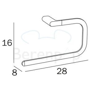 Inda Mito A20160CR Handtuchring chrom