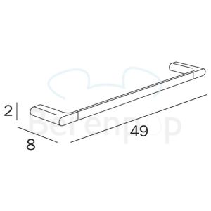 Inda Mito A2018BCR handdoekhouder 49cm chroom