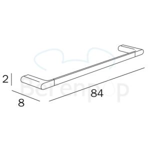 Inda Mito A2018DCR handdoekhouder 84cm chroom