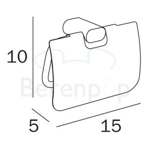 Inda Mito A20260CR Toilettenpapierhalter mit Ventil chrom