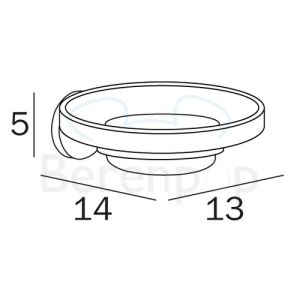 Inda One A24110CR03 soap holder transparent clear glass/ chrome