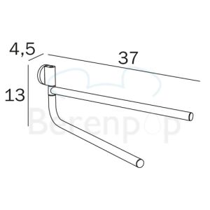 Inda One A2415BCR 2-lids handdoekhouder chroom