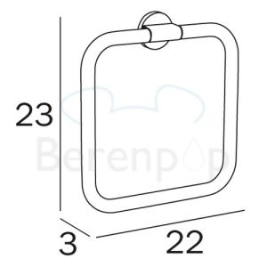 Inda Eine A2416ACR Handtuchring chrom