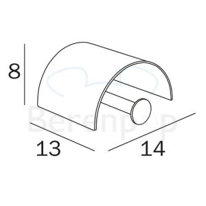 Inda Ein A24260CR Toilettenpapierhalter mit Klappe Chrom