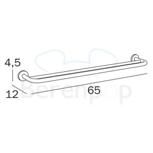 Inda One A2491CCR dubbele handdoekhouder 65cm chroom