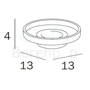 Inda R46110001 zeepschaal extra helder transparant glas
