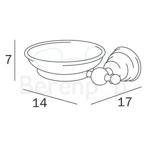 Inda Raffaella A32110DR21 soap holder satin glass/gold