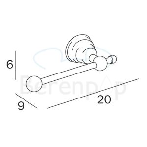 Inda Raffaella A32250CR Toilettenpapierhalter chrom