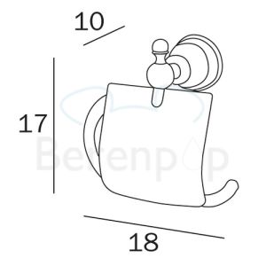 Inda Raffaella A3226ADR Toilettenpapierhalter mit Klappe gold