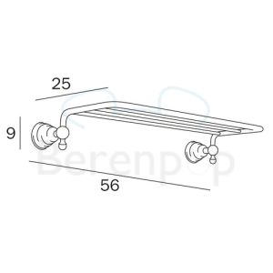 Inda Raffaella A32680CR handdoekenrek 56cm chroom