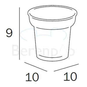 Inda Tosca - Raffaella R32100 beker gesatineerd glas