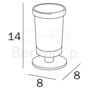 Inda Touch A4610ZCR21 cup holder satin glass/ chrome