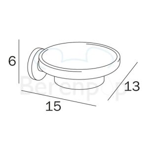 Inda Touch A46110CR21 soap holder satin glass/ chrome