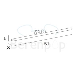 Inda Touch A4618BCR dubbele handdoekhouder 51cm chroom