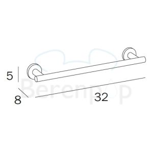 Inda Touch A4618ECR towel rail 32cm chrome