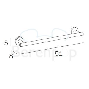 Inda Touch A4618FCR handdoekhouder 51cm chroom