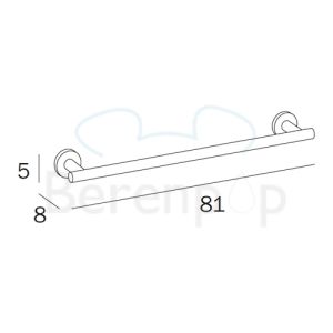 Inda Touch A4618LCR handdoekhouder 81cm chroom