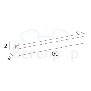 Inda Touch A4618UCR handdoekhouder 60cm chroom