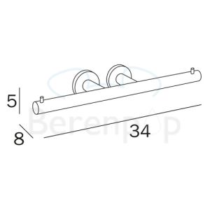 Inda Touch A46252CR doppelt Toilettenpapierhalter chrom