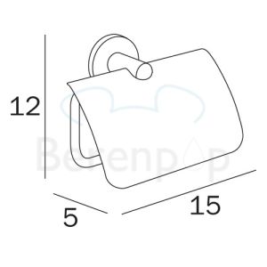 Inda Touch A4626BCR Toilettenpapierhalter mit Deckel chrom