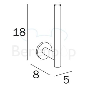 Inda Touch A46280CR spare toilet roll holder chrome