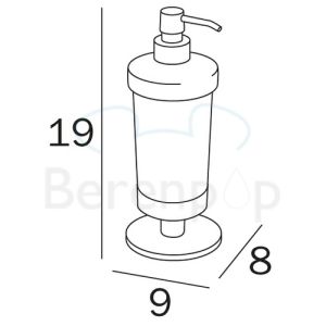 Inda Touch A4667ZCR21 zeepdispenser gesatineerd glas/ chroom