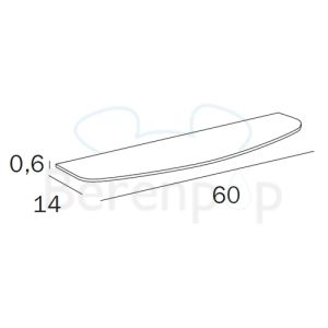 Inda Touch - Inox R14680 Glasplatte satiniertes Glas