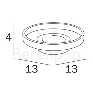 Inda R46110 zeepschaal gesatineerd glas