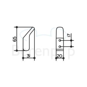 Keuco Moll 12715010000 towel hook chrome