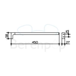 Keuco Moll 12720010000 1-lid towel holder 450mm chrome