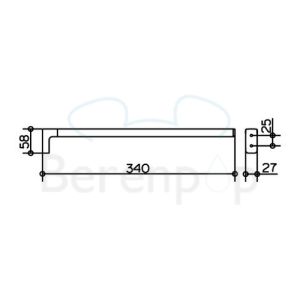 Keuco Moll 12722010000 1-lid towel holder 340mm chrome