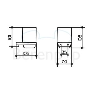 Keuco Moll 12750019000 glass holder chrome