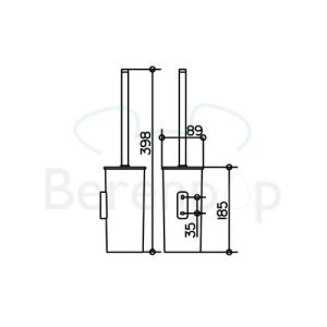 Keuco Moll 12764010101 toilet brush holder chrome/ anthracite