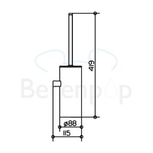 Keuco Moll 12769010100 toilet brush holder chrome/ white