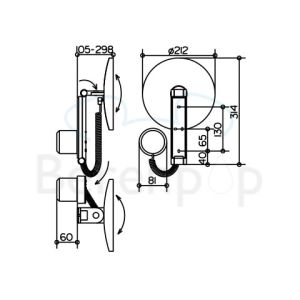 Keuco iLook_move 17612019000 Kosmetikspiegel 5x mit Beleuchtung (ohne Stecker) chrom